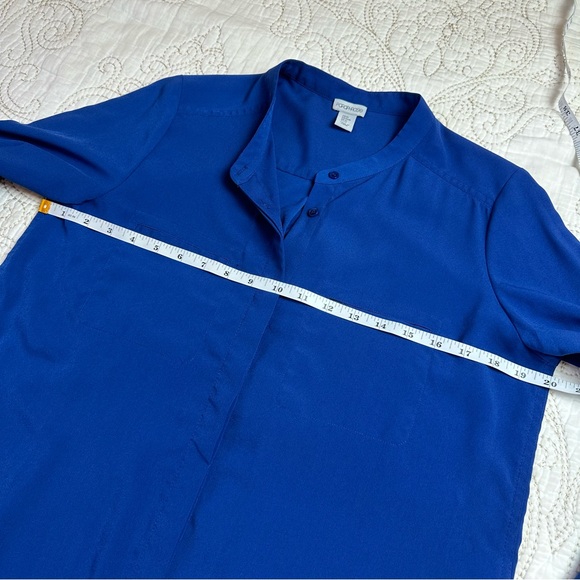 Paraphrase blue lightweight button down shirt - Picture 3 of 7